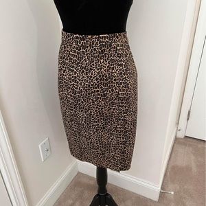 J. Crew leopard skirt size 8